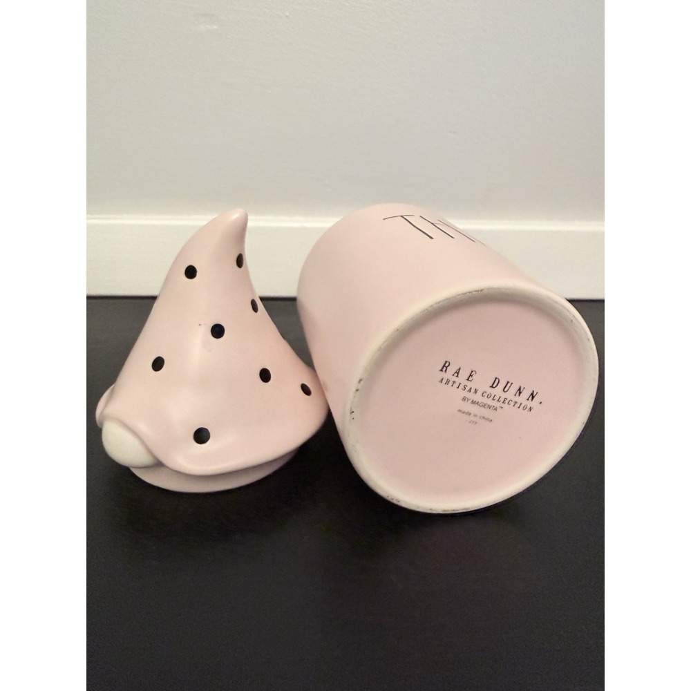 Rae Dunn Pink Gnome Things Container - Picture 2 of 2